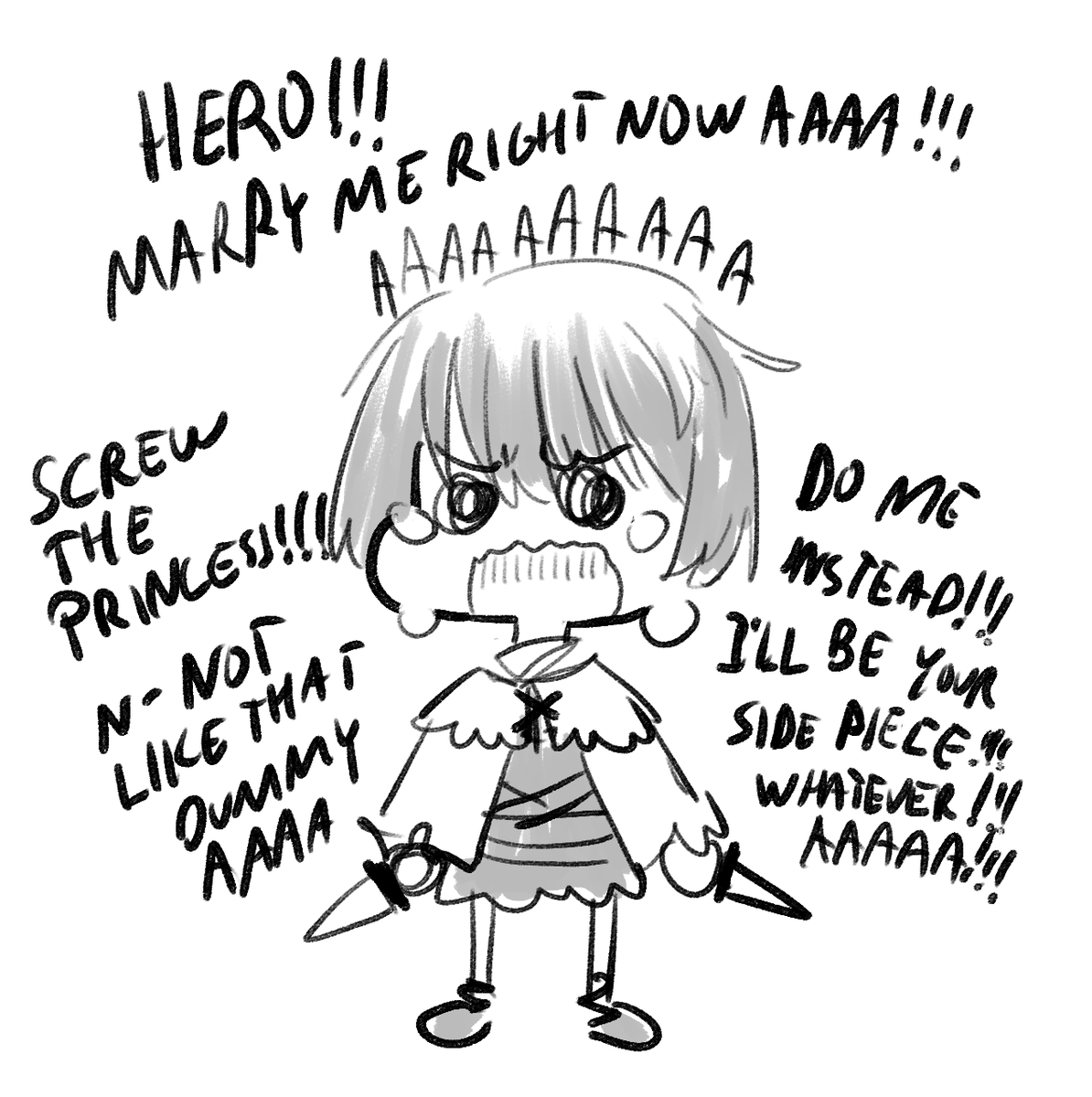 Your childhood friend (who is also the party thief) suddenly became honest with herself. Wh-what a sight... is this really what she's like?Bullet dodged!