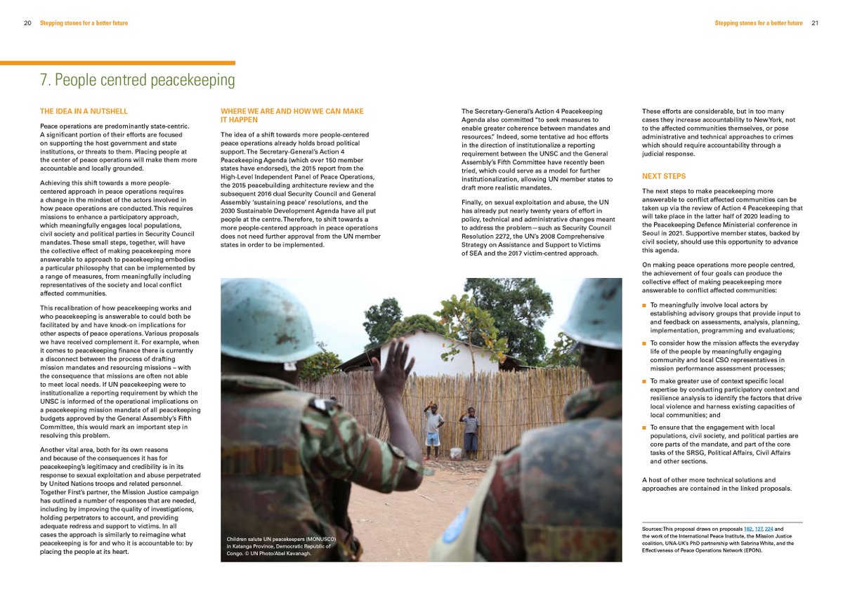 TogetherFirst's tweet photo. Peacekeeping needs to be more accountable, inclusive + people-centred.

Our reform recommendation contains four points for making peacekeeping more answerable to conflict affected communities.

Check it out: https://t.co/IA3ssXvzbp 

#SteppingStones https://t.co/ClZfdPzMwk