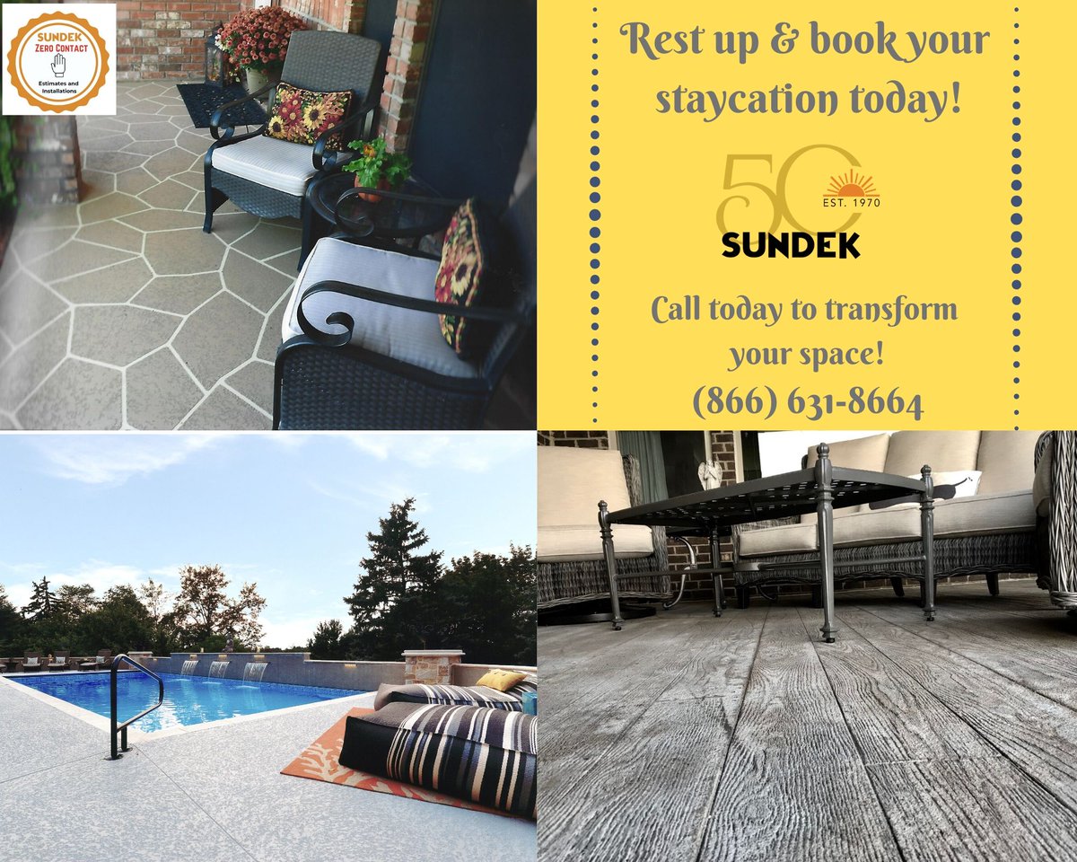 SunWashingtonDC's tweet photo. Our teams are ready to transform your concrete pool decks, patios, walkways, so you can enjoy your summer and home. Call Sundek of Washington (866) 631-8664 to schedule your zero contact estimate and installation!

#sundekwashingtondc #Maryland #Virginia #delaware #dcrealesta ... https://t.co/vXfaVhdw6i