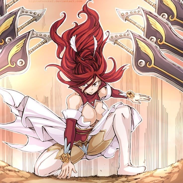 DAY 28 - Erza ScarletLowkey highkey Erza is taking the spot on this one  ofc she's physically beautiful but so is her personality. She's strong and doesn't want to show her weak side to others, wanting to support and encourage those around her and becoming an example.