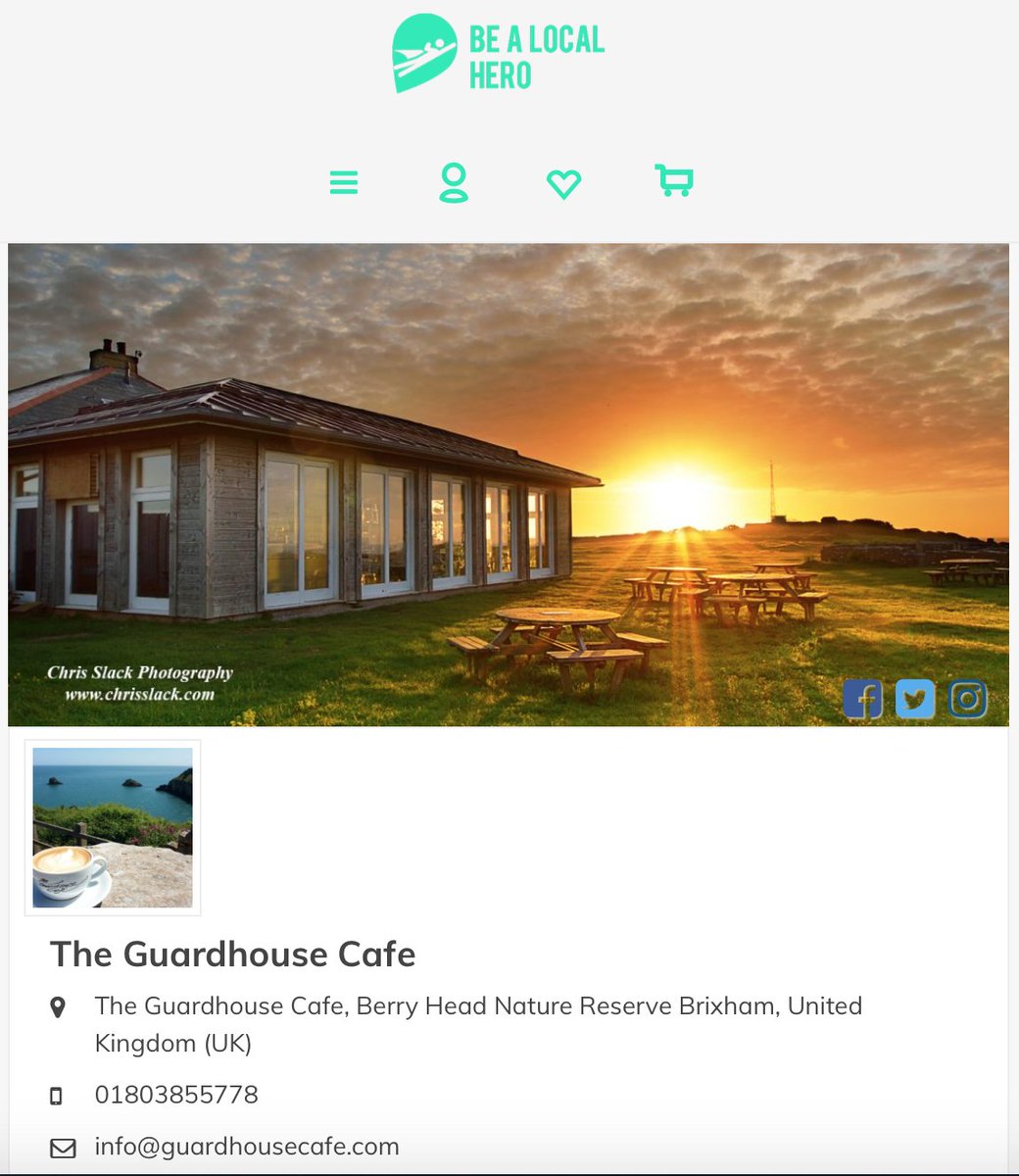 BeALocalHeroUK's tweet photo. Calling all Local Heroes!

@Guardhousecafe, Brixham, award-winning cafe in the beautiful Berry Head nature reserve. Coffee, breakfast, lunch, cream teas, fabulous cakes and occasional evening meals.

#BeALocalHero - buy a voucher to support them today!

👉 https://t.co/ROzjKe8lNN https://t.co/P1FirD7Njg