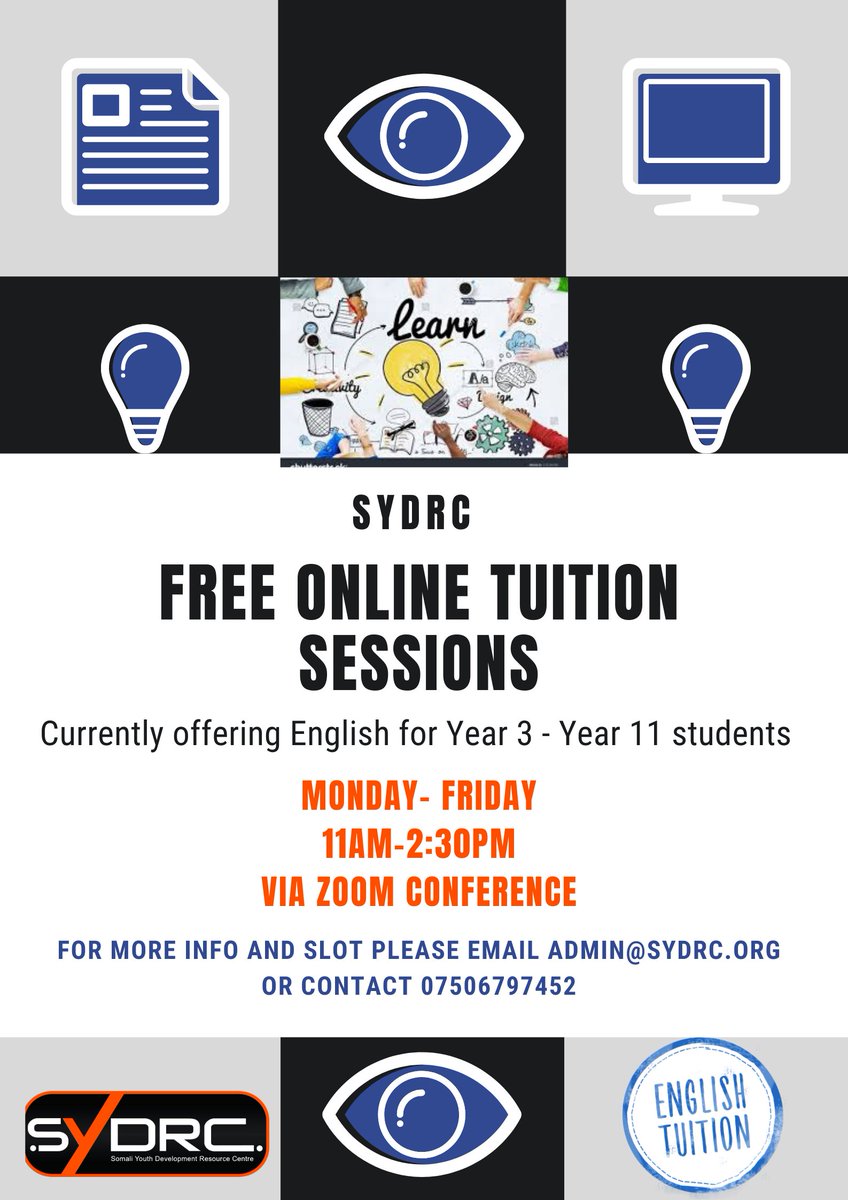 After running our 1st-week trial last week, We would like to announce our free online tuition service for Camden Children. Children will be allocated slots each day 
so please do contact us and we try to accommodate you, currently, we have 35 children receiving support with work!