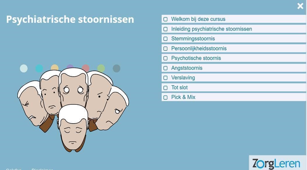 Nieuw: e-learning Psychiatrische stoornissen. Een complete module. In de geriatrie wordt steeds vaker zorg geboden aan kwetsbare ouderen met (chronische) psychiatrische stoornissen. De cursus is onderdeel van het ZLU-pakket en geaccrediteerd bij V&amp;VN. zorgleren.com/e-learning/psy…
