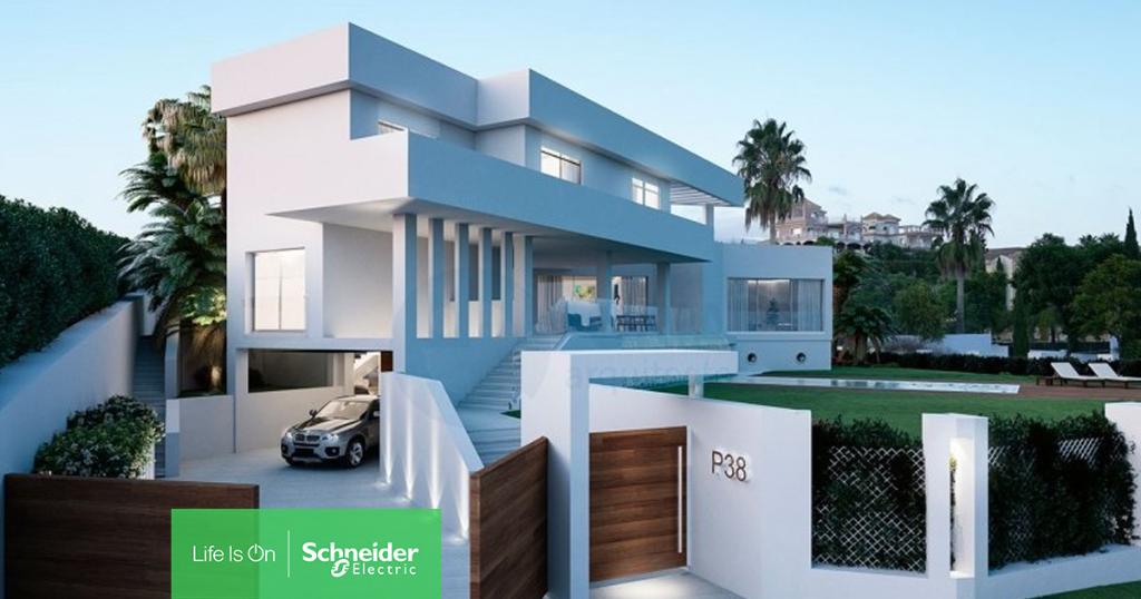 Flamingos P38 es una villa diseñada y construida por Oria Arquitectos, quienes han escogido las soluciones y mecanismos KNX y D-Life de #SchneiderElectric por los objetivos de estética y de funcionalidad: spr.ly/6017G6CCV #SmartHome #LifeIsOn