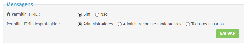 Atualização: Para reforçar ainda mais a segurança dos seus fóruns, fizemos uma alteração para proteger o HTML nas mensagens quando ativo no fórum. Saiba mais lendo o tópico seguinte: ajuda.forumeiros.com/t115251-