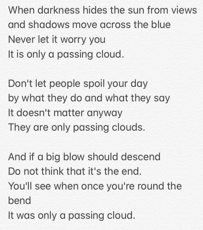 It’s #MentalHealthWeek : more prevalent than ever right now. #BeKind to yourself, be kind to others, reach out. Don’t go through it alone 💜 Don’t forget you can call Samaritans free any time 116 123 #mentalhealthawareness #bekind #allthingsmustpass #passingclouds