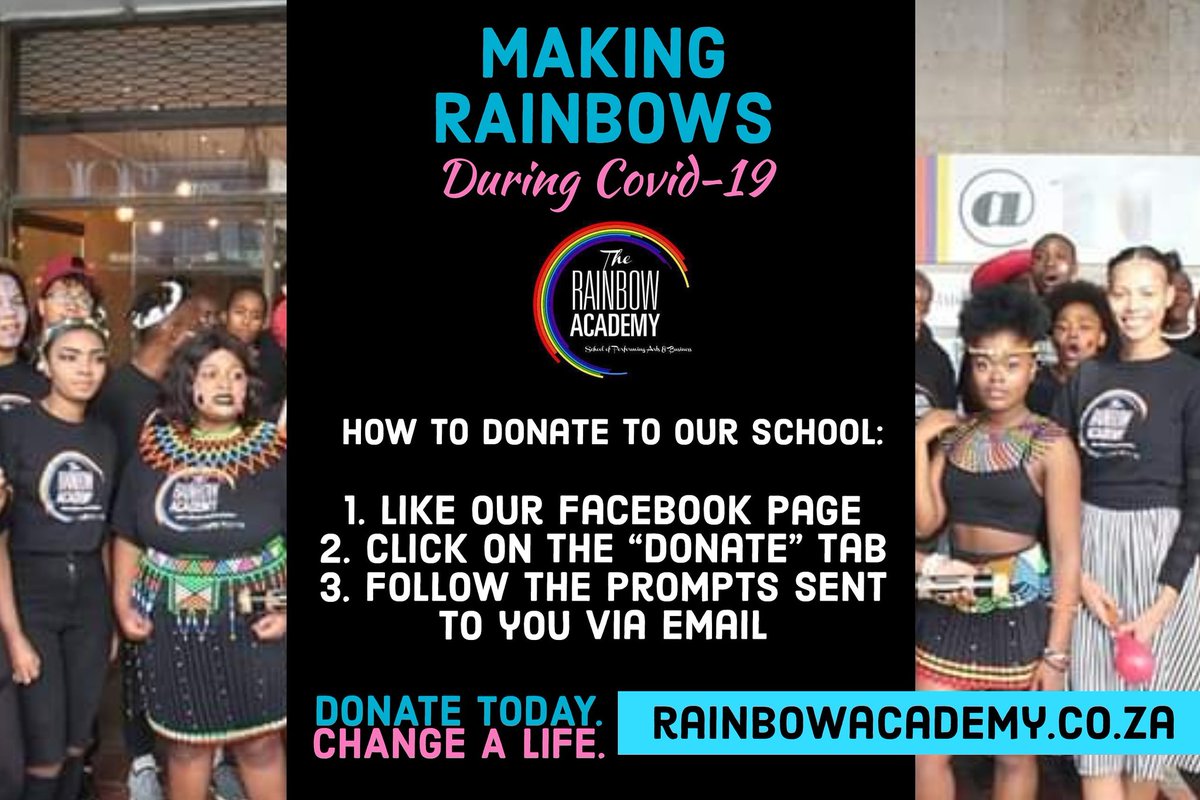 Bring back the rainbow during COVID-19 
ALL DONATIONS ARE WELCOME. PLEASE SHARE, SUPPORT, DONATE.  💕💕 LINK IN OUR BIO ☺

#onlinelearning #therainbowacademysa #makingrainbowsinthetimeofcovid #keepstudentslearning #riseofthechildren #10yearRA #2020vision