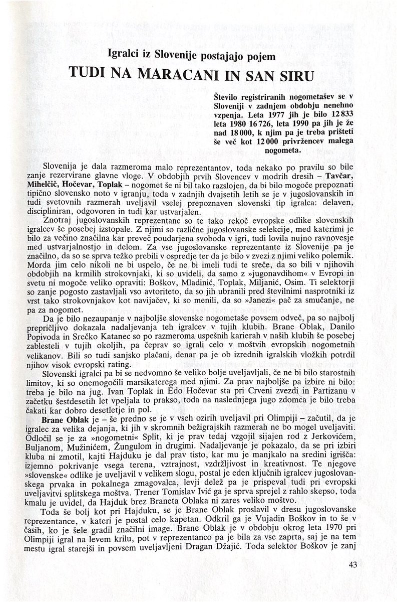 IEBergant's tweet photo. Odlično ga je opisal, če se ne motim, Franci Božič v prispevku za publikacijo ob 70. obletnici Nogometne zveze Slovenije, in sicer v kontekstu “tipičnih” slovenskih nogometnih vrednot.  Priporočam prebrati besedilo v celoti... #markoelsner https://t.co/Bq3bAgyYRn