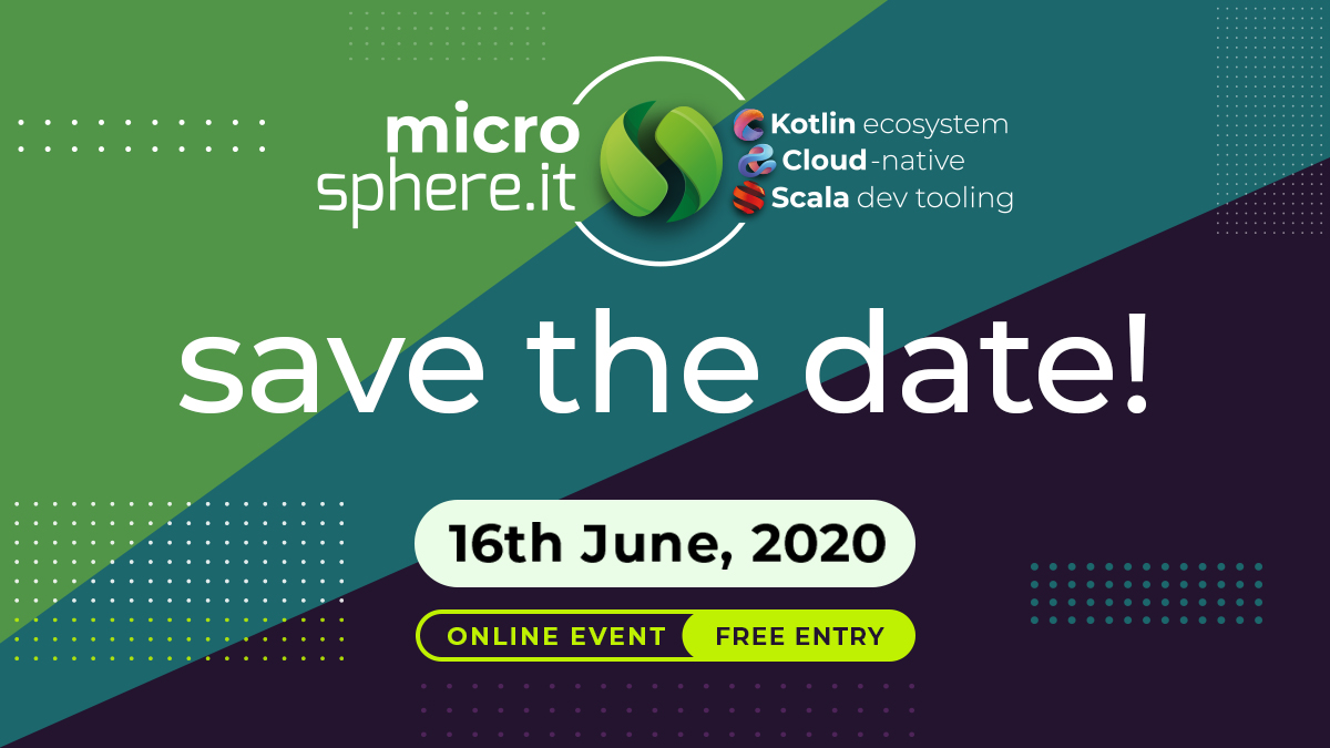 Another micro.sphere.it virtual session is coming! 🙌

Join us on June 16th to hear from experts in #Kotlin Ecosystem, #CloudNative Applications Development, and #Scala Dev Tooling 💪

More info coming soon ⤵
sphere.it/microsphere/ko…

#sphereIT
