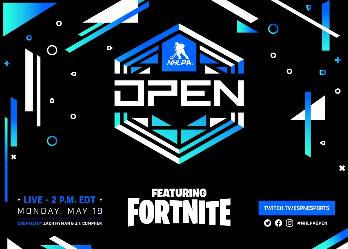 Excited to be playing in the #NHLPAOpen featuring @FortniteGame! Players across the League will unite in Trios today @ 2 p.m. ET, competing for $200K in charity prizing. 📺: twitch.tv/espnesports @ESPN_esports