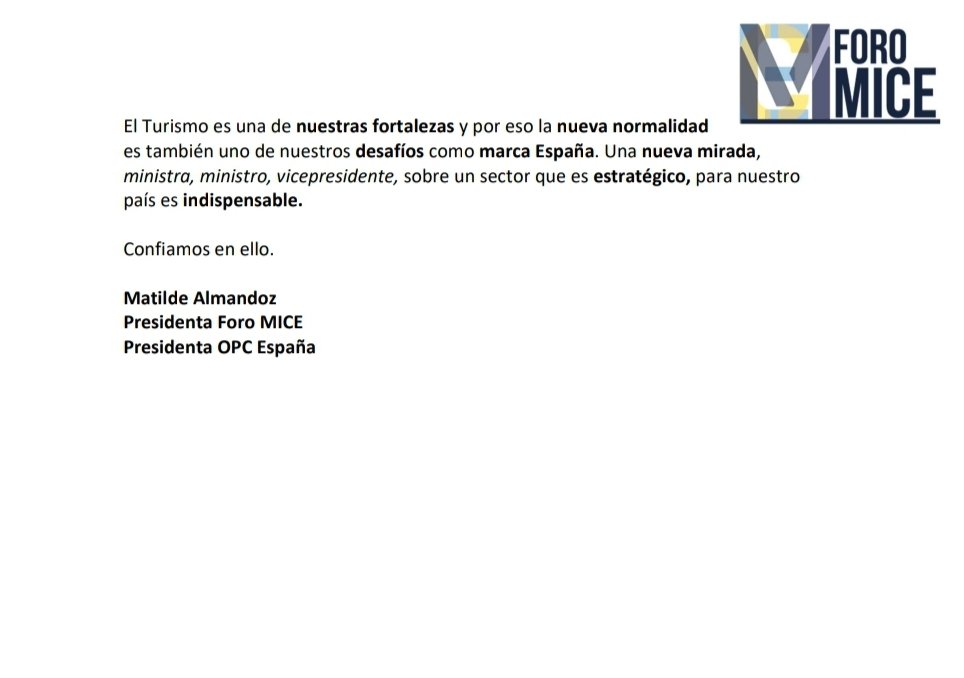 OPCMadrid (@madridopc) on Twitter photo Carta abierta de la presidenta del <a href="/ForoMice/">ForoMICE</a> y de <a href="/opcspain/">OPC España</a> dirigida al Ministro de consumo <a href="/agarzon/">Alberto Garzón🔻</a> , Ministra de Trabajo y Economía Social <a href="/Yolanda_Diaz_/">Yolanda Díaz</a> y al Vicepresidente de Derechos Sociales y Agenda 2030 del Gobierno de España <a href="/PabloIglesias/">Pablo Iglesias 🔻{R}</a>
Un poquito de ayuda, por favor Carta abierta de la presidenta del <a href="/ForoMice/">ForoMICE</a> y de <a href="/opcspain/">OPC España</a> dirigida al Ministro de consumo <a href="/agarzon/">Alberto Garzón🔻</a> , Ministra de Trabajo y Economía Social <a href="/Yolanda_Diaz_/">Yolanda Díaz</a> y al Vicepresidente de Derechos Sociales y Agenda 2030 del Gobierno de España <a href="/PabloIglesias/">Pablo Iglesias 🔻{R}</a>
Un poquito de ayuda, por favor