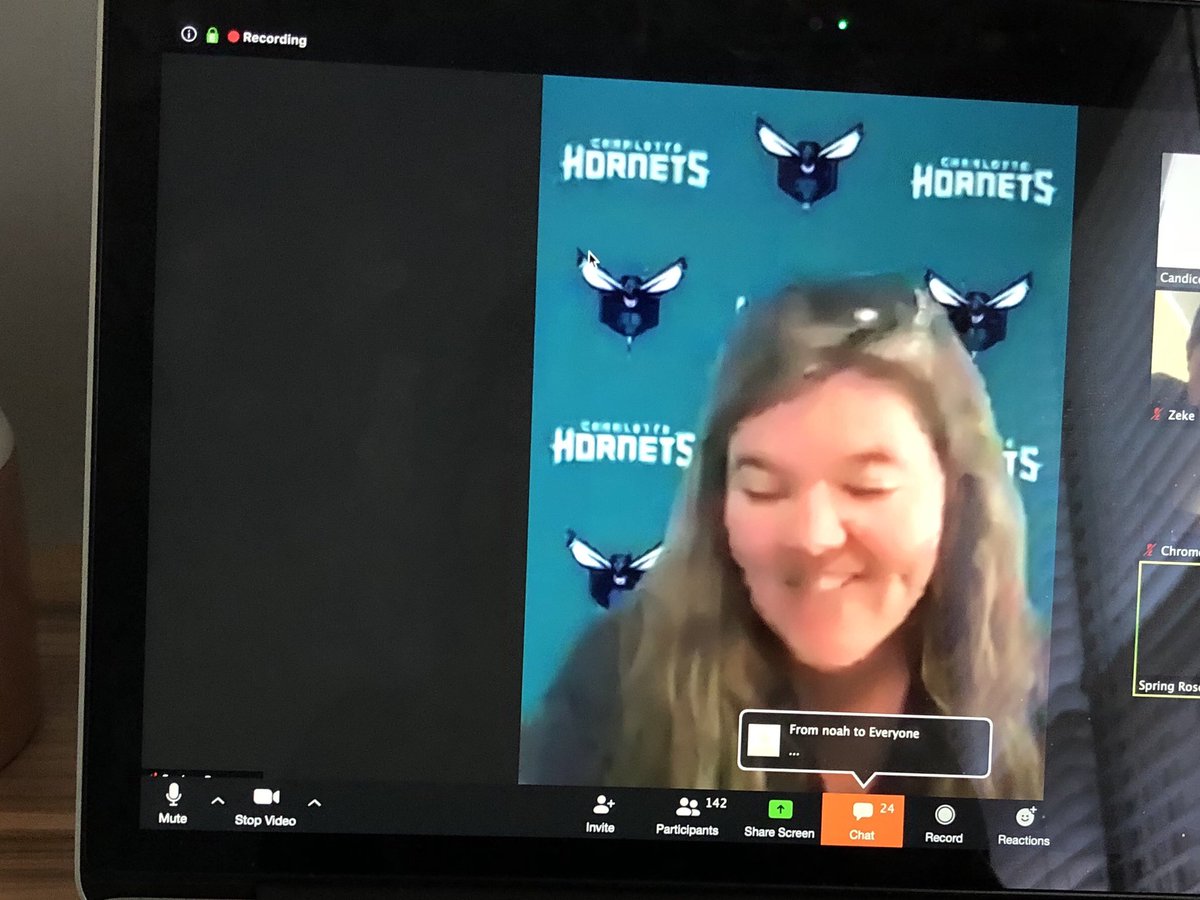 We had a fantastic time Zooming with Hugo! Thank you <a href="/hornets/">Charlotte Hornets</a>! 
<a href="/OES_Explorers/">Overton Elementary</a> @RSSinformation