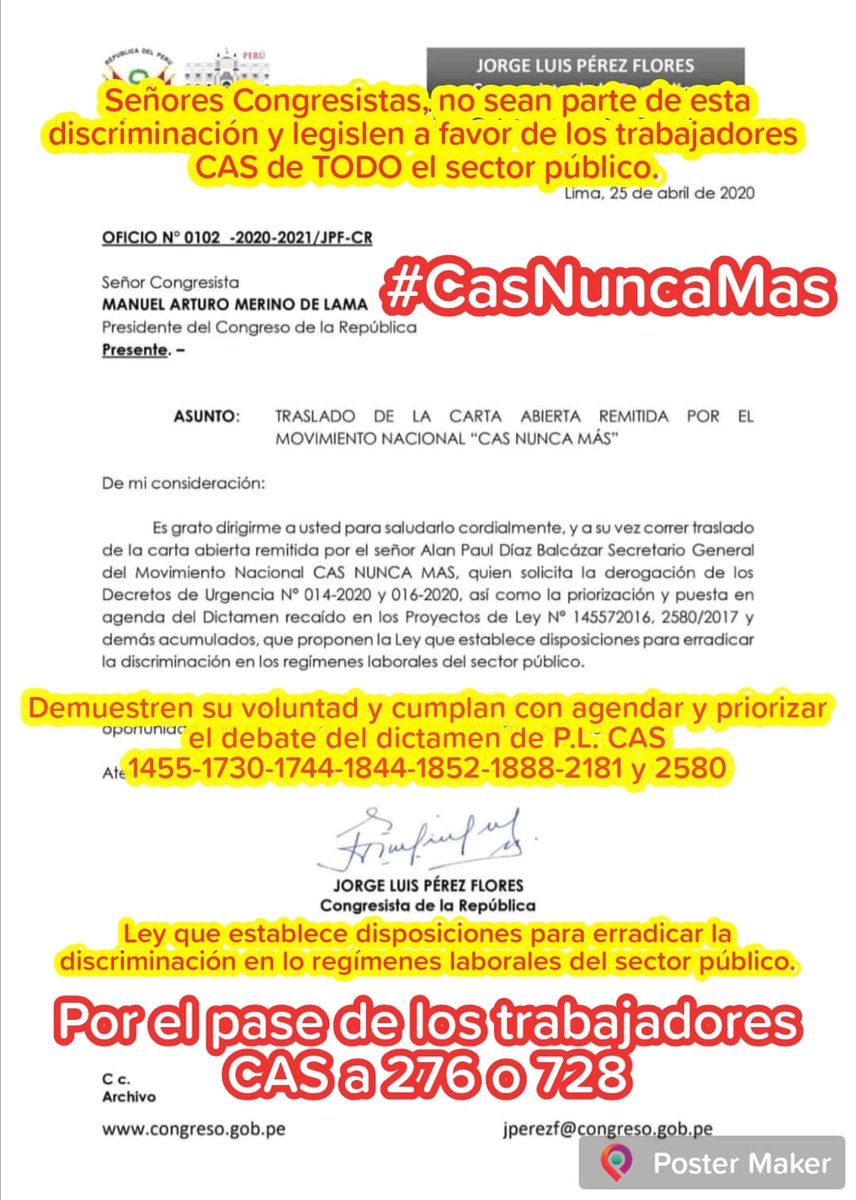 CasNacional's tweet photo. #CasNuncaMas 
@MerinoDeLama @FrepapBancada @LuisValdezF @BancadaAPP @PFuerzaPopular @FrenteAmplioPe @ap_bancada @podemos_peru @DanielUrresti1 @CeciliaTV @partidomorado @SomosPeruOf 
Todos los Trabajadores CAS sufrimos de precariedad y discriminación.
Y todos son Todos. https://t.co/259jCV6R1z