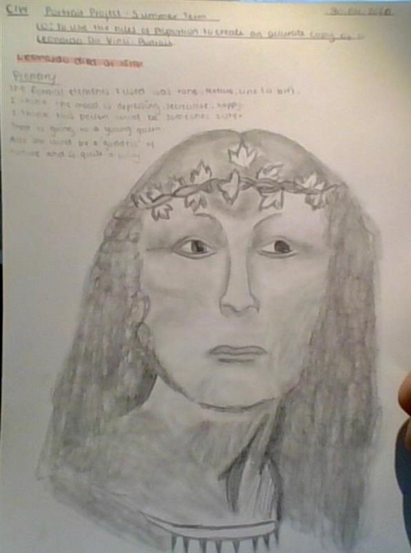 Zuzanna, Year 8, has been researching #LeonardoDaVinci as part of her #art studies while at home, including creating this beautiful work, which we wanted to share with you.