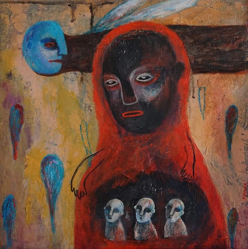 "Mother", a smallish 14 x 14" painting I did during the quarantine. 
#art #painting #contemporarypainting #contemporaryart #texture #gallery
