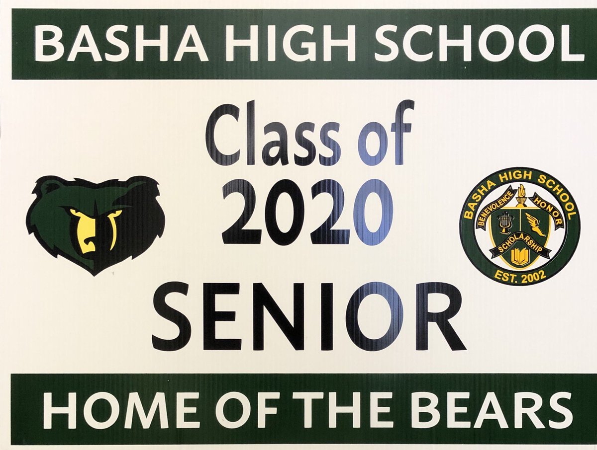 BashaAthletics's tweet image. 🚨Attn Seniors c/o 2020🚨
Yard Sign Pick Up 😀/ Senior Book Return 📖 / Senior Locker Clean Out.

🗓May 19 2020🗓
Drive thru pick up/drop off
Times by Alpha
🐻Last Names A-G 8am-10am
🐻Last Names H-O 10am-12pm
🐻Last Names P-Z 12pm-2pm
Any1 who missed 2pm-3pm