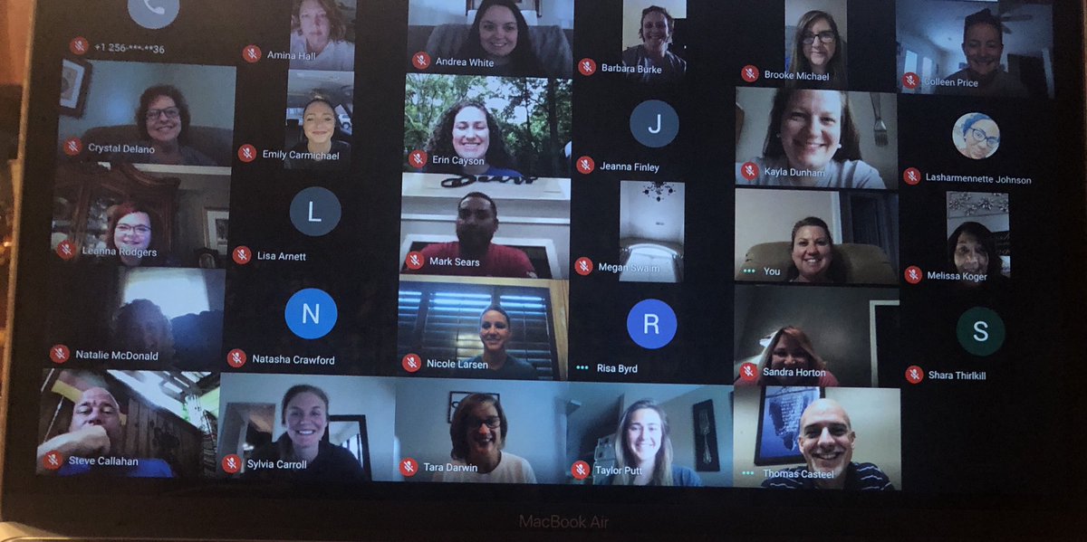 HarlanFalcons1's tweet photo. End of the Year Google Meet/Faculty meeting... great to see these faces! #FCSLearn https://t.co/lZsrcpDOZd