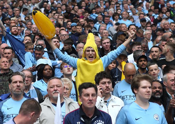 citysquarelive's tweet photo. FA cup but do it banana style 🍌
#fancelebration #facup2019 #mancity https://t.co/xWI3ja34mg