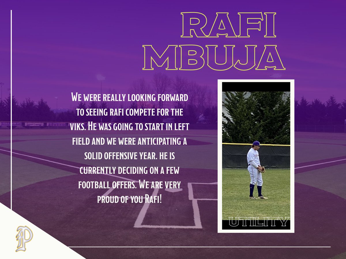 VikingBaseball_'s tweet photo. Our next senior is Rafi Mbuja! Rafi is looking to play football somewhere next year! Congrats raf! https://t.co/efckjtllis
