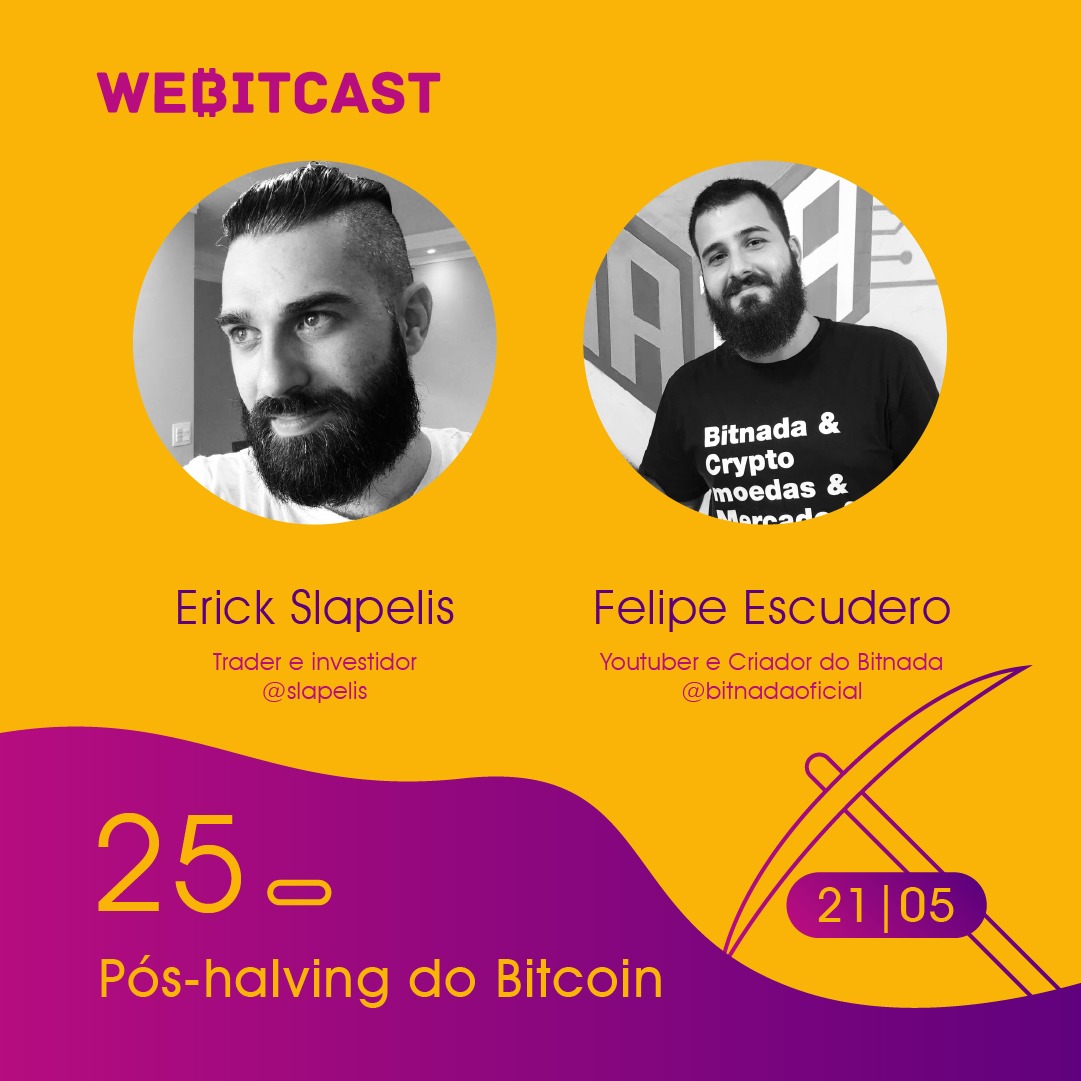 WeBTCoficial's tweet photo. 📣NÃO PERCA 5ªFEIRA 14/05 ÀS 16:30H
#WEBITCAST, #PODCAST semanal de #criptomoedas e #tecnologia

🎧Episódio 25 – #PÓSHALVING DO #BITCOIN
https://t.co/0GZ59MRfQg

C/ @MarceloRoncate @slapelis e #FelipeEscudero do @bitnadaoficial

#poshalvingdobitcoin #poshalving #halvingdobitcoin https://t.co/cutp1O5VPd
