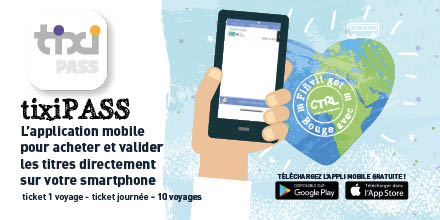 [ACTUS] 😃 #CTRLbusetbateaux 
NOUVEAU🎉L'appli <a href="/tixiPASS/">tixiPASS</a> GRATUITE est disponible sur App Store et Google Play ! 
Achetez et validez directement vos titres de transport sur votre smartphone, ticket 1 voyage, 10 voyages et journée.
➡Comment ça marche ? bit.ly/3dO8xR0