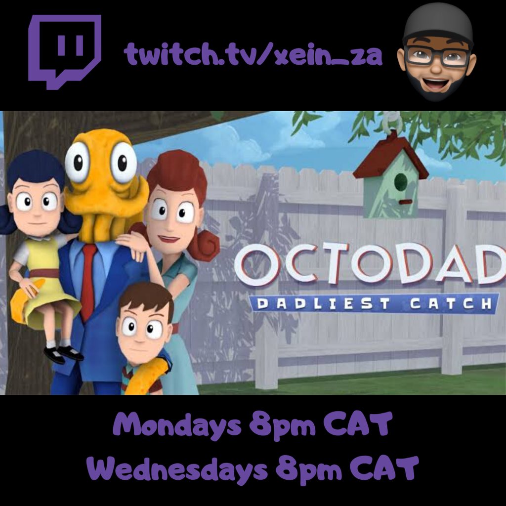 Xein_ZA's tweet image. Ladies &amp;amp; gentlemen, boys &amp;amp; girls, tonight’s viewing pleasure will be Octodad Dadliest Catch - 8pm CAT twitch.tv/xein_za #twitch #octodad #ZAstreams #PlayAtHome