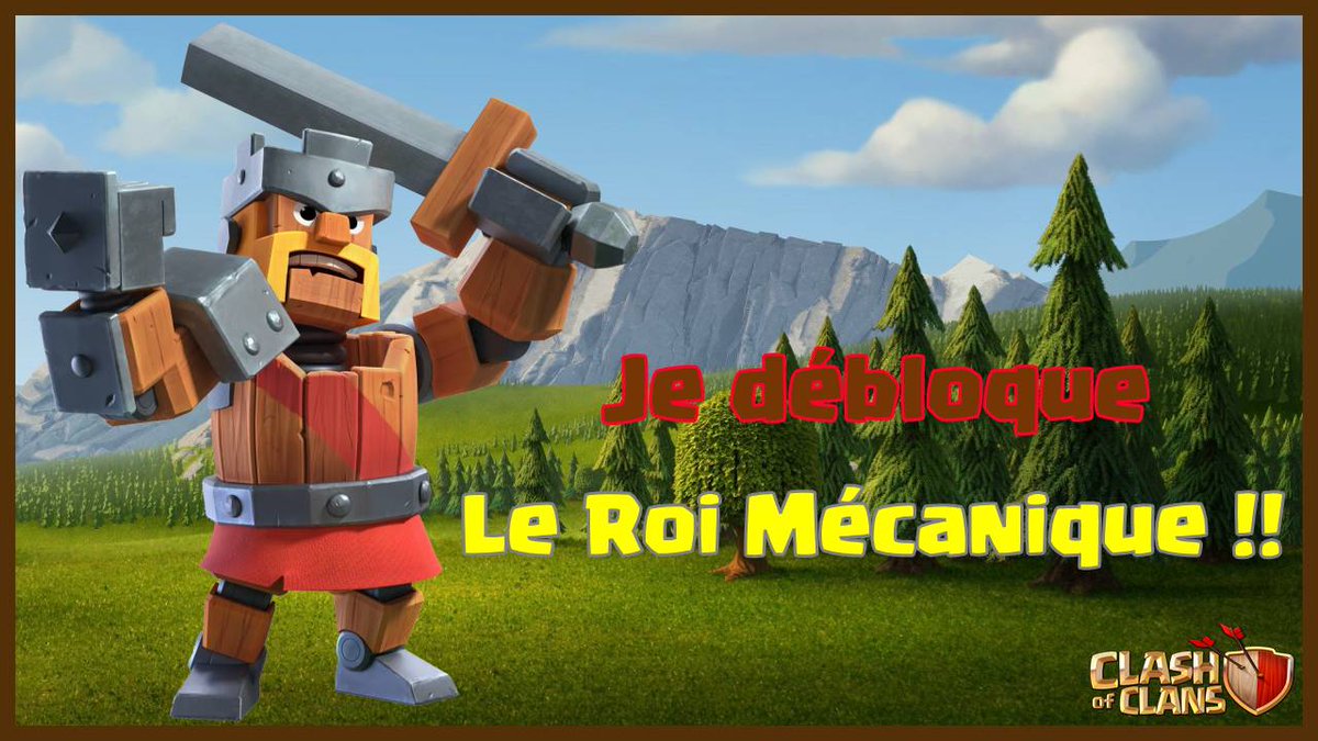 Skarex_'s tweet photo. Je débloque le Roi Mécanique !! Voici la vidéo YouTube -> https://t.co/XXscNVN1FO #ClashofClans #passor #newskin https://t.co/GFJn523Z1E