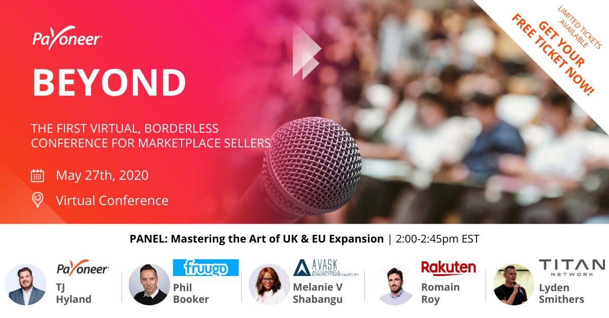 avaskgroup's tweet image. On 27/05, #AVASK will attend #BEYONDConference - the first virtual, borderless conference for marketplace sellers, by our partners @Payoneer.

Our Director Melanie Shabangu will also be a speaker on the panel &apos;Mastering the Art of UK &amp;amp; EU Expansion&apos;.

register.payoneer.com/payoneer-beyon…