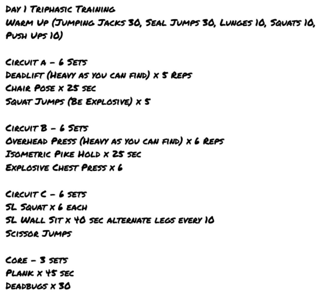 Coach_Rad_EGHS's tweet photo. Get Up, Get Out, Get Moving!!! Final week of Triphasic Training. Lift heavy and be explosive! Lift is below and use the link to see a quick demo https://t.co/Kx00YlFu4Y. Keep finding ways to challenge your self! #InThisTogether #athomewithcoachrad https://t.co/kUvvkBetwi