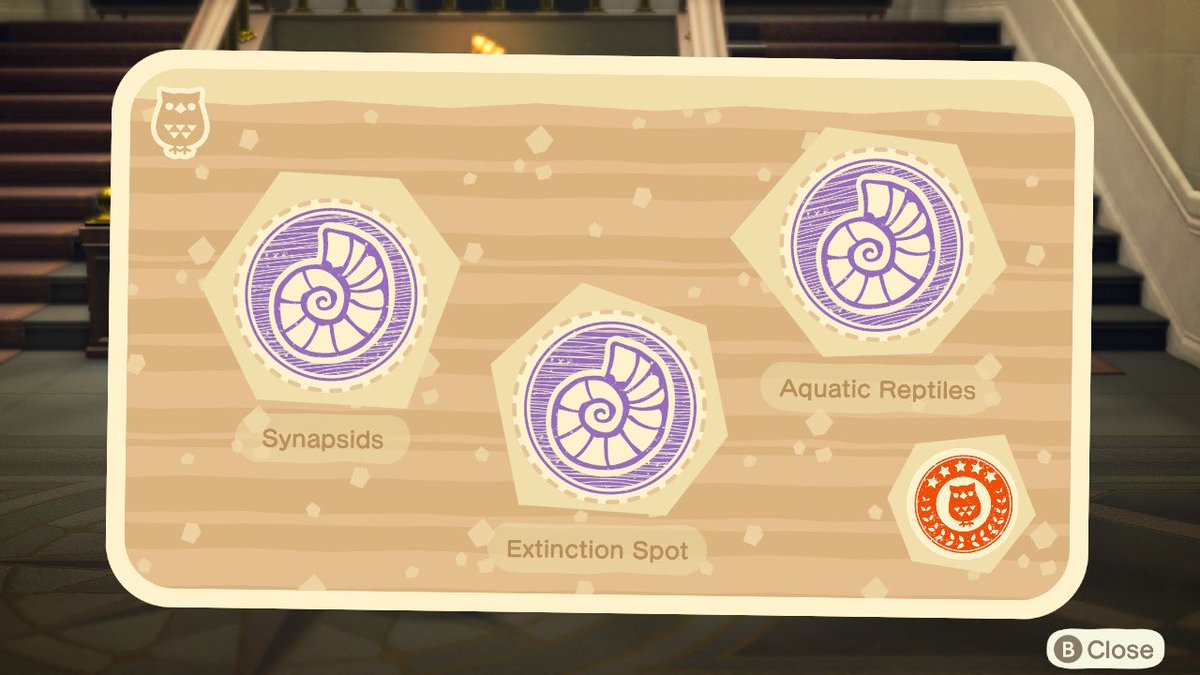 MojoOfNacho's tweet photo. Really enjoyed the stamp collecting event in the museum today! Hope they roll out a few more events during this time too. Pretty decent items for completing too! #ACNH #AnimalCrossingNewHorizons #AnimalCrossing #Blathers #MuseumDay #NintendoSwitch #Fossils #Insects #Fish https://t.co/anSODHajey