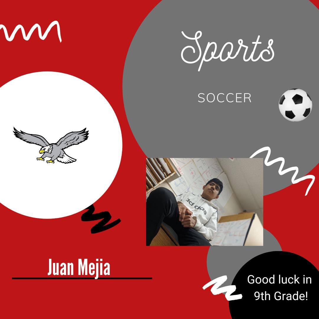 We will be dedicating the month of May to our 8th graders. These students are looking forward to their transition to high school and we hope you enjoy seeing their virtual posters this month. Please comment some encouraging words for each student!