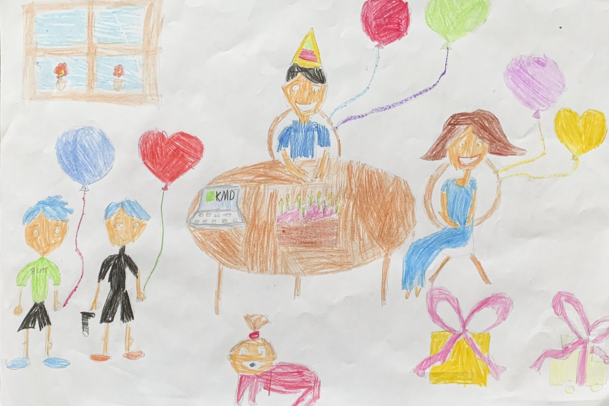 😉 What is the children's perspective on #StayAtHome time? We organized a creative challenge for children and ask them to draw their parents working 👨‍💻 for #KMDit. Each young 👩‍🎨 artist was rewarded outstanding anti-boredom kit from KMD delivered by SmartBeeClub. #GoodToBeInKMD