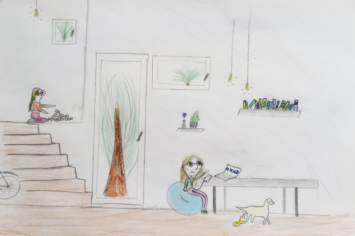 kmdpoland's tweet photo. 😉 What is the children's perspective on #StayAtHome time? We organized a creative challenge for children and ask them to draw their parents working 👨‍💻 for #KMDit. Each young 👩‍🎨 artist was rewarded outstanding anti-boredom kit from KMD delivered by SmartBeeClub. #GoodToBeInKMD https://t.co/Ndp3CZjB7g