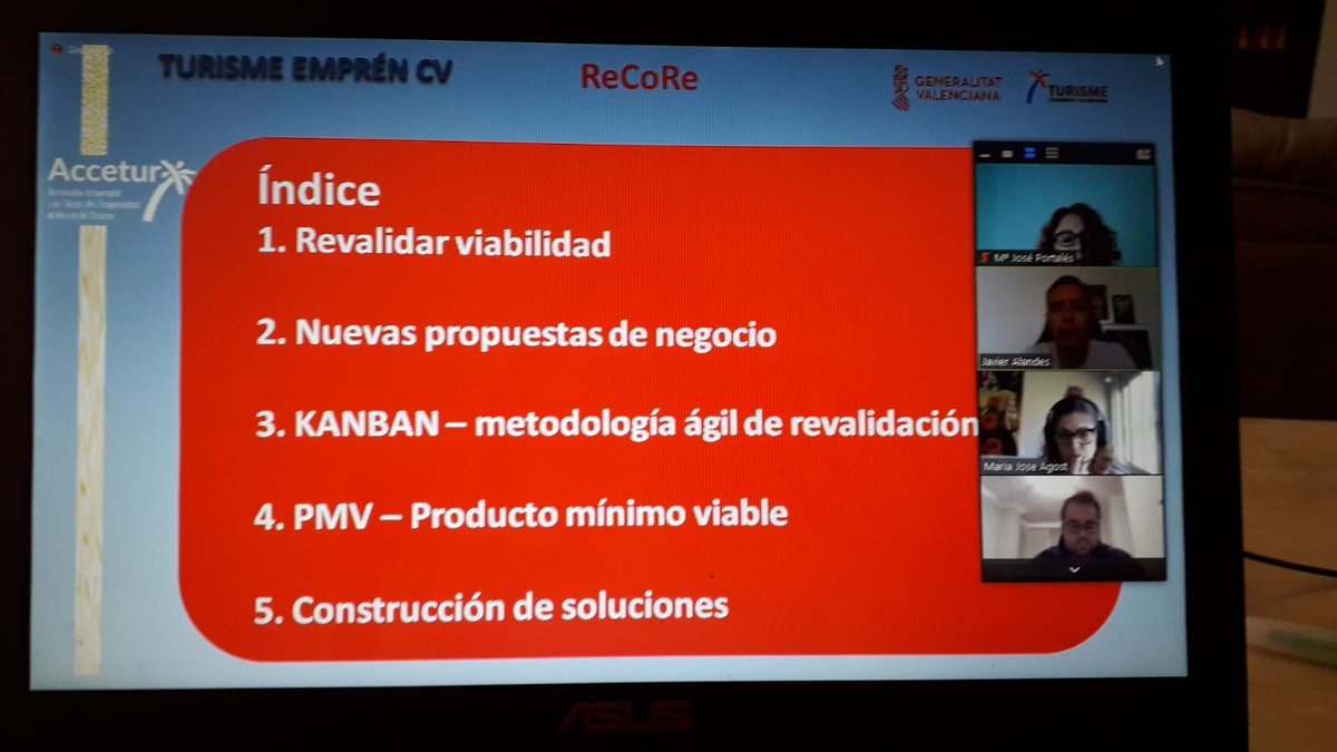 GVAturisme's tweet photo. Sigue el programa ReCoRe de #TurismeEmprénCV:

Hoy sesión de revalidación de la viabilidad del negocio turístico con metodologías ágiles: Scrum, Kanban y Ágil predictivo

#COVID19 https://t.co/nO0XlYFFet