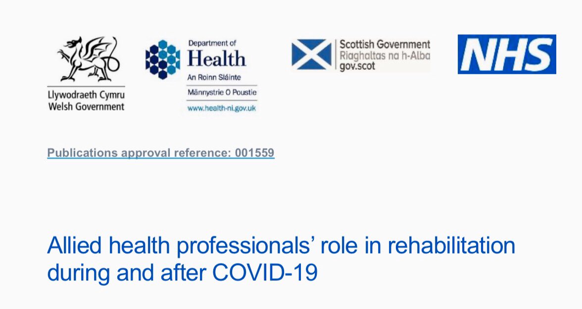 SuzanneRastrick's tweet photo. Delighted to launch, together with UK CAHPOs,  the four nation collective strategic priorities &amp; approach to #AHP rehabilitation during &amp; after #Covid19

#AHPs are at the centre of shaping this agenda which is critical to ensuring our population’s recovery
https://t.co/YSYct64Uh1 https://t.co/Z9TulXvyfa