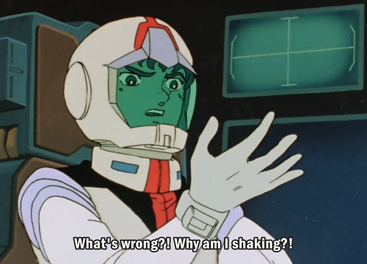 Yet again, we return to how Amuro doesn't want to take human life but feels okay taking out a mobile suit - its almost like the point of Gundam is that having a Giant War Machine be shaped like a Human Person like, Means a Thingbut hey. cool robot tho amirite?