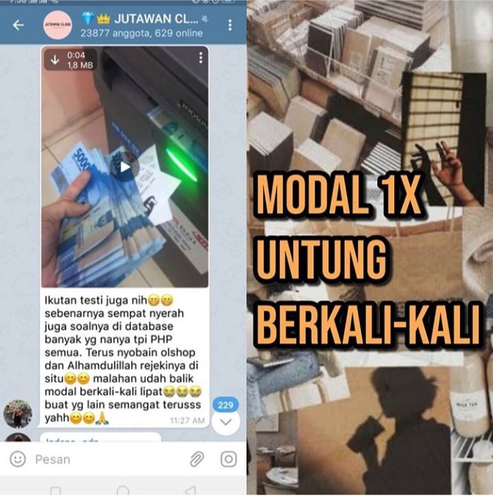 AnnaDatull's tweet image. Mungkin ad yh mw punya usaha sendiri d rumah...
🎀MODAL 1x SELAMANYA UNTUNGNYA JUTAAN
💸INCOME 100RB-1JT/HARI
📲JOIN wa.me/08597715899
➡️ MASUK GROUP
🖥️DI BIMBING SAMPAI BERPENGHASILAN
🎁100% TERPERCAYA
Di jamin Halal dan terpercaya coba az sendiri yuk..
Jika minat join yah