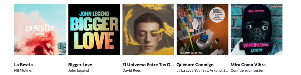portaldemusica's tweet photo. . @NilMoliner - #LaBestia
@johnlegend - #BiggerLove
@davidreesm - #ElUniversoEntreTusOjos
@_lalaloveyou_ - #QuédateConmigo feat. @SmoothArkano @suu_musica @oscarhoyos
#Confidenxial y @lesteroficial - #MiraComoVibra

Escúchalas ➡ https://t.co/tkhlIwc8Zz https://t.co/zWlzdVlEUZ