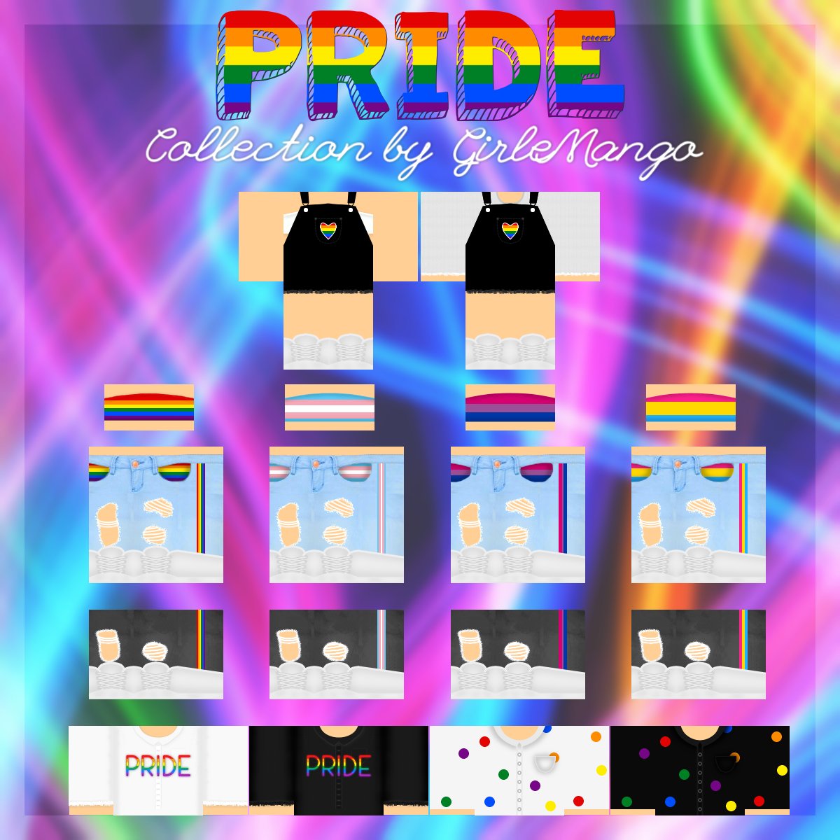 Girlemango Comms Closed On Twitter Pride Here S My New Collection For Pride Month In June This One Was So Fun To Make Shop The Whole Collection Here Https T Co Mmfwofkxap Https T Co Ewgzbynqlw Roblox Robloxdesigner - girlemango comms closed on twitter simon on twitter im giving away three roblox virtual item Girlemango Comms Closed On Twitter Pride Here S My New Collection For Pride Month In June This One Was So Fun To Make Shop The Whole Collection Here Https T Co Mmfwofkxap Https T Co Ewgzbynqlw Roblox Robloxdesigner - simon on twitter im giving away three roblox virtual item