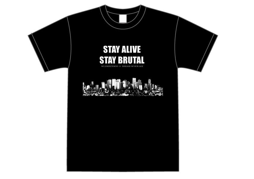 WildSideTokyo's tweet photo. Disease of Our AgeとのコラボTシャツ！

STAY ALIVE
STAY BRUTAL

これを手に入れ

STAY METAL

いいぞいいぞ！
泣きのメロディーが聞こえてきそうだぜ！

5/31(日)21:00まで受付！

https://t.co/KTx8iuShlK https://t.co/Cmta5ucYke