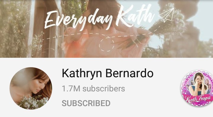 KATHTropaOFC's tweet photo. Happy 1.7M subscribers #EverydayKath! 🥳 🥰

Follow @bernardokath's Official and Only Social Media Account ⬇
FB: https://t.co/ejmsMwJmfV
IG: https://t.co/smyMo8HZsI
Twitter: https://t.co/FvffVwVQGx
YT: https://t.co/5TILM6m7aJ
@min_bernardo @KCMBBulletin
#KathrynBernardo https://t.co/8orJuj6YZk