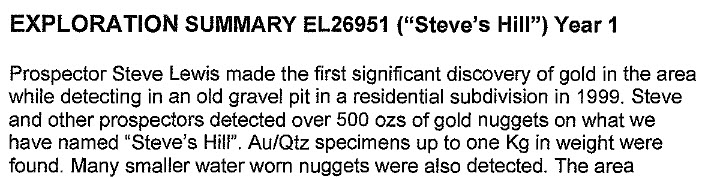 First off the Marrakai  #Gold Project EL32121  #PALMJust a few hundred metres north of the project border is "Steve's Hill"Over 500oz of nuggets found by detector and Au/Qtz specimens up to one Kg in weight were foundMany smaller water wom nuggets were also detected