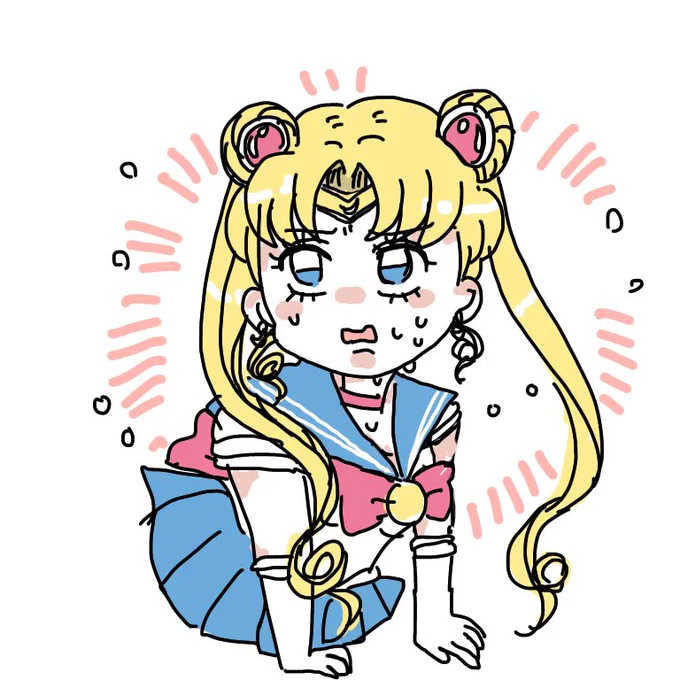 私のセーラームーンと風呂上がりの私#ぽっちゃん #育児絵日記  #sailormoonredraw 