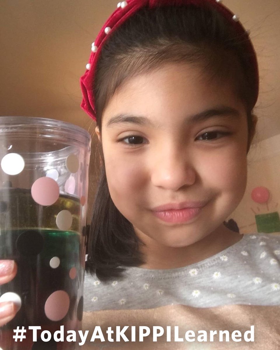 KIPPNYC's tweet photo. All this week, we're asking every KIPPster to share what they've learned while learning remotely. Maria from #KIPPInfinity learned about density from watching science videos and experimenting with different liquids. Cool! Share your discovery  #TodayAtKIPPILearned #KIPPNYC #KIPP https://t.co/rPibzWxON0