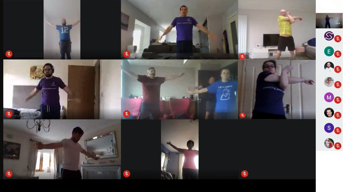StrandumHR's tweet photo. Strandum have organised twice weekly #onlineworkouts run by their digital marketing specialist who also happens to be an accomplished BJJ competitor and coach. Great fun and a wonderful way to start the week. Next one is friday 08.40 and open to everyone #HumanResources #teamwork https://t.co/yIyCiqbgiY