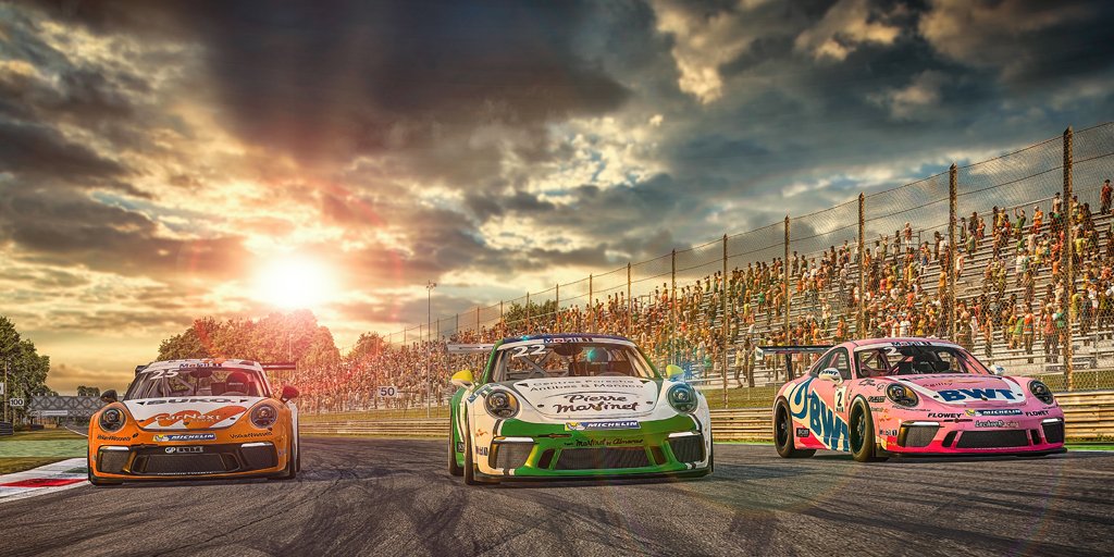 Customer_Racing's tweet photo. Gefeliciteerd Larry ten Voorde on becoming the first ever champion of the Porsche Mobil 1 Supercup Virtual Edition! Also Leon Köhler secured first place in the rookie category and Marc Cini won in ProAm class. Congratulations to everyone! 😎💪#PorscheCustomerRacing #VirtualPMSC https://t.co/Ar2NvII2UA