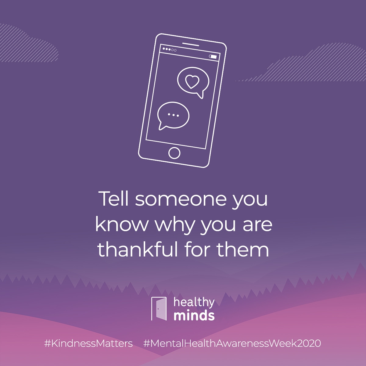 LucyMindinBFD's tweet photo. Day 1 💜
Tell someone you know why you are thankful for them.
It's #MentalHealthAwarenessWeek2020 and the theme is #kindness
Get involved by doing @healthymindsbdc's daily #RandomActsOfKindnessChallenge
#KindnessMatters
#MentalHealthAwarenessWeek
#BeKind #Thankful https://t.co/ChLFz7qoES