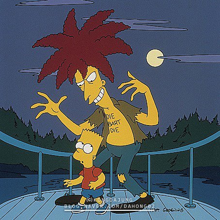 173. 심슨 가족 - 사이드쇼 밥

현실에서도 가능할 법한 머리입니다. 가상과 현실을 아슬아슬하게 넘나드는 훌륭한 머리. 축하합니다. 올해의 야자수 상은 당신 차지입니다.