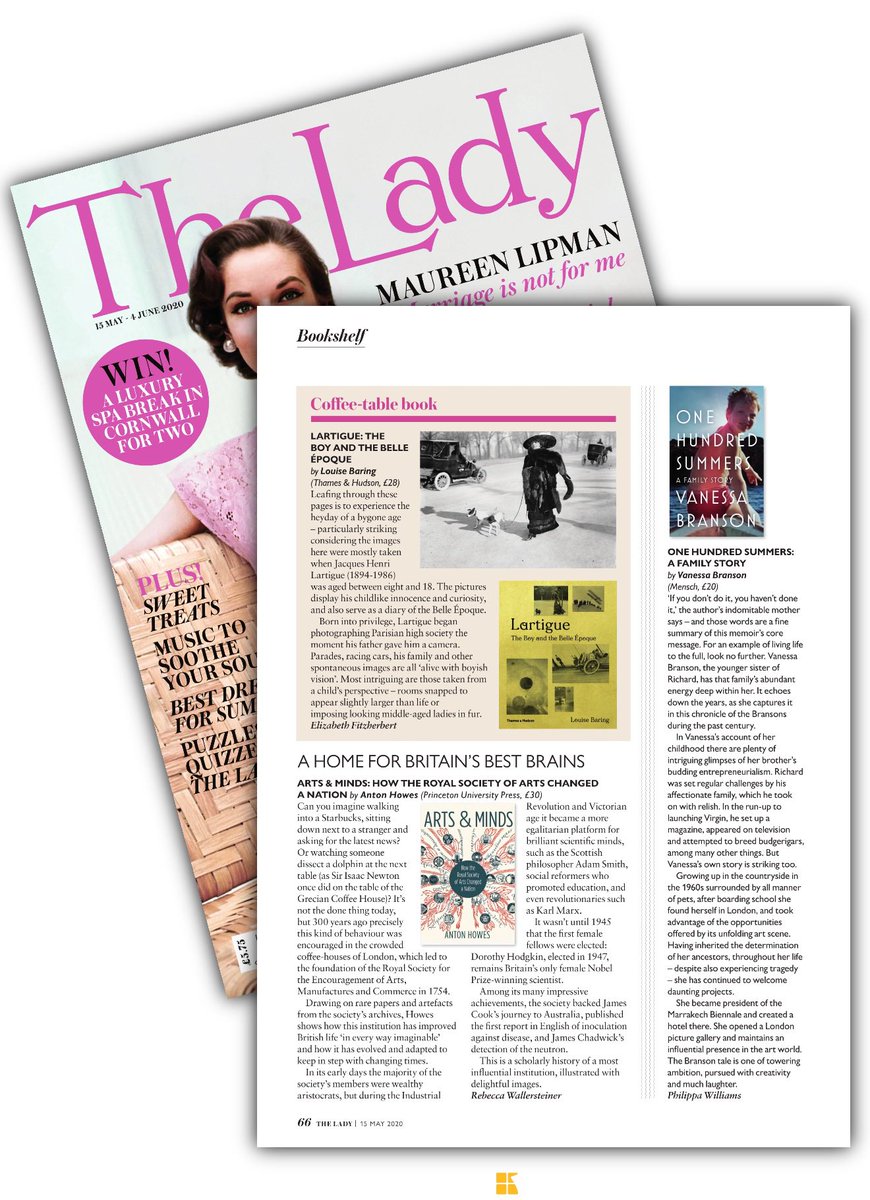 vanessabranson's tweet photo. Thank you for the lovely review @TheLadyMagazine #OneHundredSummers #memoir https://t.co/2GN6uLuYKy