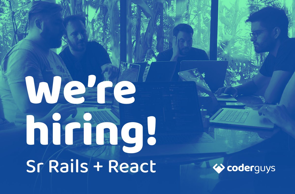 CoderGuys's tweet photo. Coderguys is hiring Sr Full Stack engineers 👨‍💻 (#RubyOnRails + #React) from Argentina 🇦🇷 for a full time and #remote position as contractor. Good English communication required. Feel free to share and @mention anyone who you think might be interested 👍in joining #coderguys 🦾 https://t.co/qg1DP0l47q